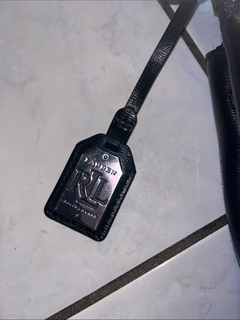 RALPH LAUREN NEWBERY DOUBLE ZIP SATCHEL BAG IN BLACK STRUCTURED LEATHER
